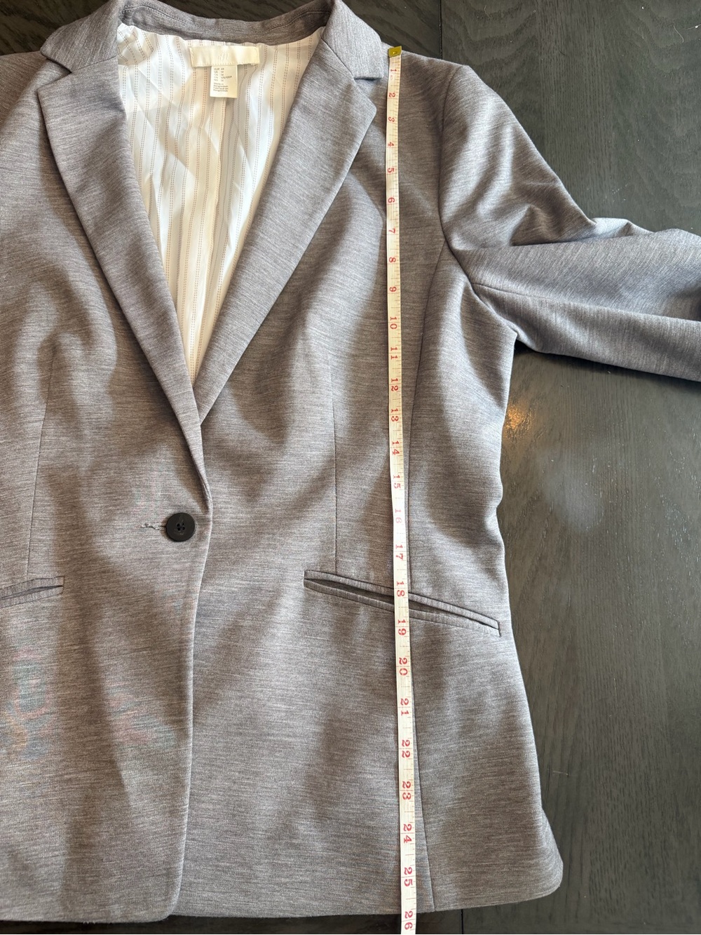 H&M Gray Single-Button Blazer - Picture 6 of 7